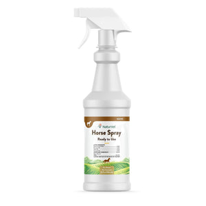 NaturVet Natural Horse Spray for Flies – for Horses Coat Legs Shoulders & Neck – Includes Citronella Rosemary Cedar Oils – Herbal Fragrance for Horses – 32 Oz.