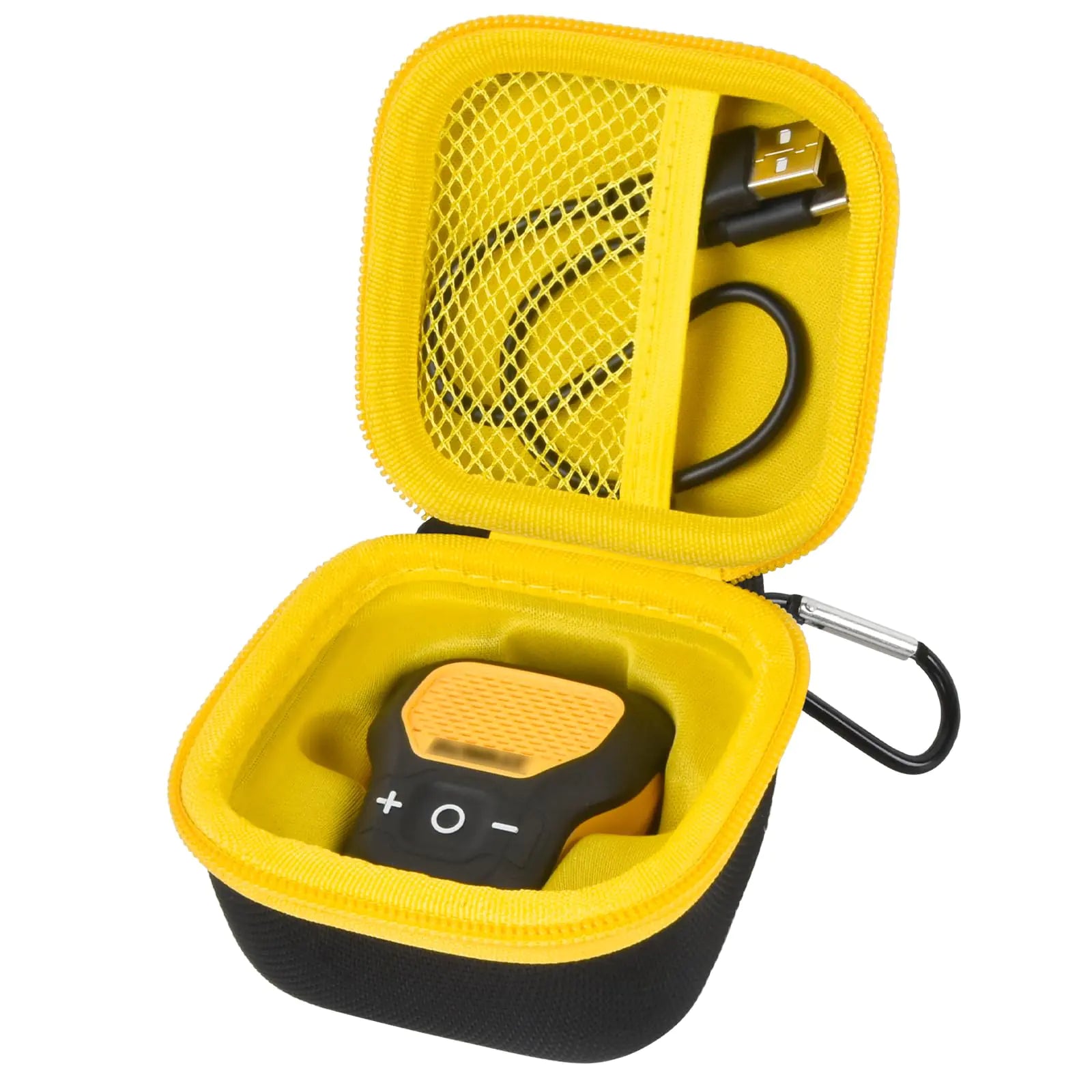 Comecase Case Compatible with DEWALT Wearable Bluetooth Speaker Magnetic Clip-On Wireless Portable Mini Speaker Storage Holder Bag - Inside Yellow (Box Only)