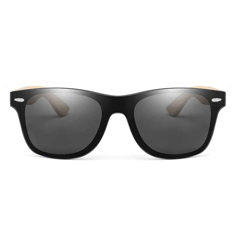 Square Bamboo Oversize  Sun Glasses