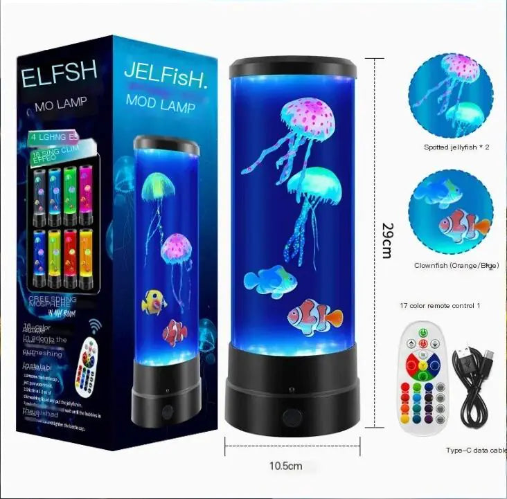 LED Jellyfish Aquarium Color Changing Night Light