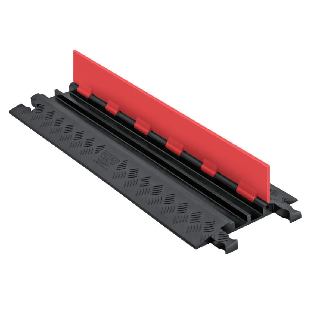 Checkers 2 Channel Low Profile Drive Over Cable Protector Heavy Duty Loads up to 52000 Pounds Polyurethane Construction Improved Traction and Stability Orange/Black GD2X75-ST-O/B