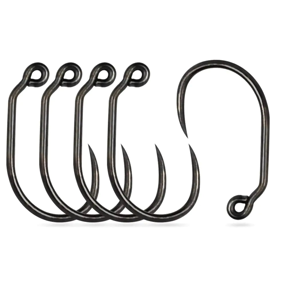 MUUNN 100Pcs Fly Tying HooksWide-Gape Jig Fly Hook for Fly TyingBarbless Fly Fishing Hooks 12#