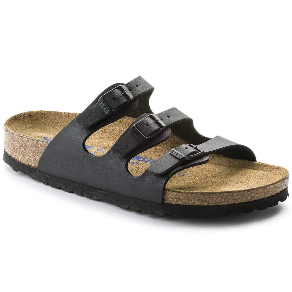 Birkenstock Womens Open Back Slippers Black 10