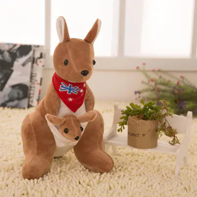 Plush Toy Kangaroo Set - Mother and Baby Figures