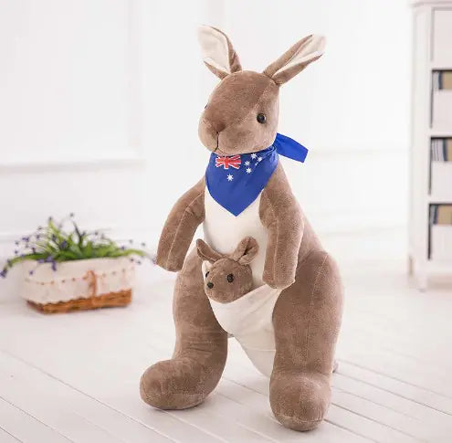 Plush Toy Kangaroo Set - Mother and Baby Figures