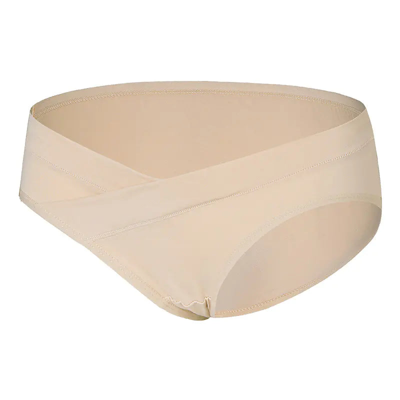 Maternity Seamless Cotton Breathable Low-Waist Briefs