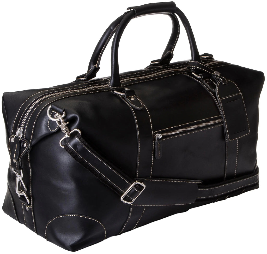Viosi Buffalo Leather Duffle Bags For Men/Women 21 inch Genuine Leather Travel Duffel Bag | Oversized Weekend Luggage | Sports Gym Overnight Carry-On Bag | Great Gift Idea
