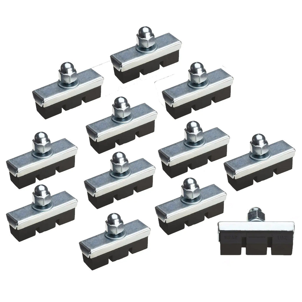 Wideskall® 6 Pairs High Grade 40mm Cycling Bicycle Bike Bolt On Brake Pads
