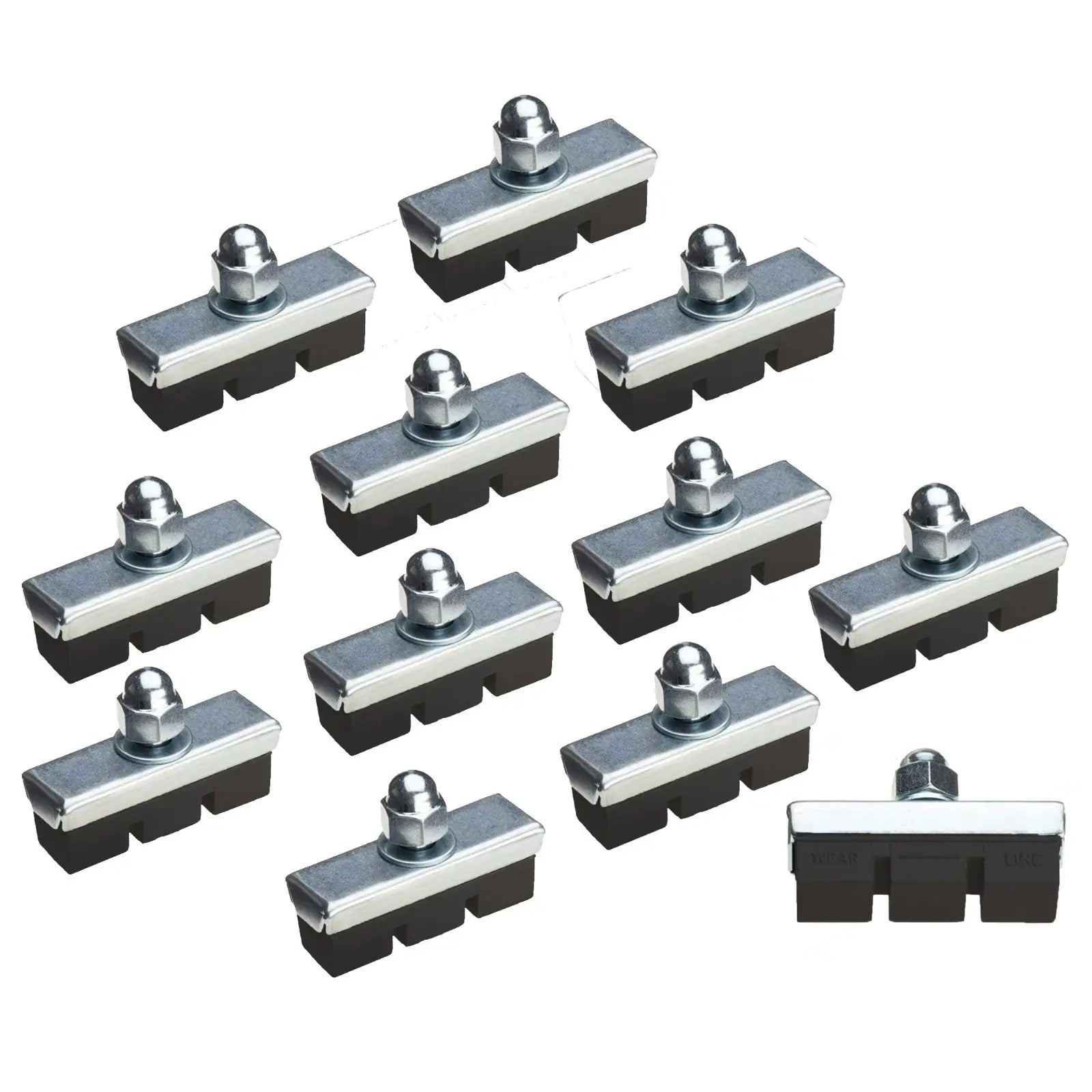 Wideskall® 6 Pairs High Grade 40mm Cycling Bicycle Bike Bolt On Brake Pads