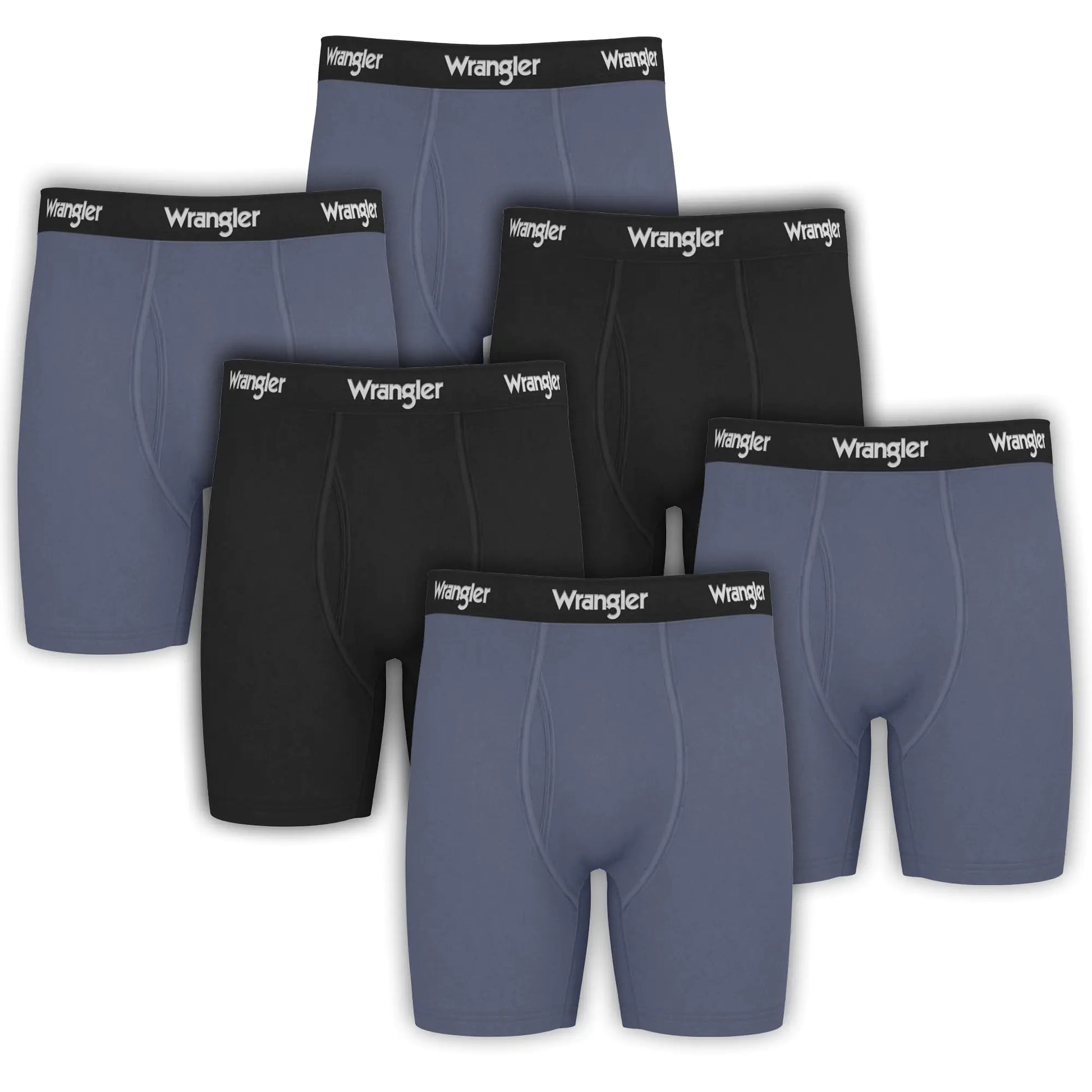 Wrangler - Ranger Mens Cooling Boxer Briefs - Dry Cool Cotton Mens Boxer Briefs 6 Pack
