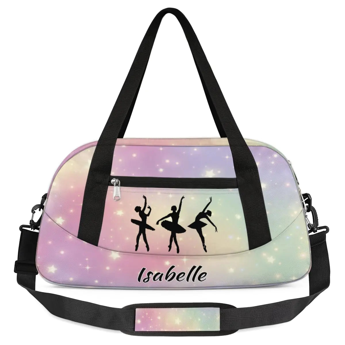 Personalized Dance Duffle Bag for Girls - Custom Name Duffel Bag Teens Kids Sport Gym Bag Travel Bags