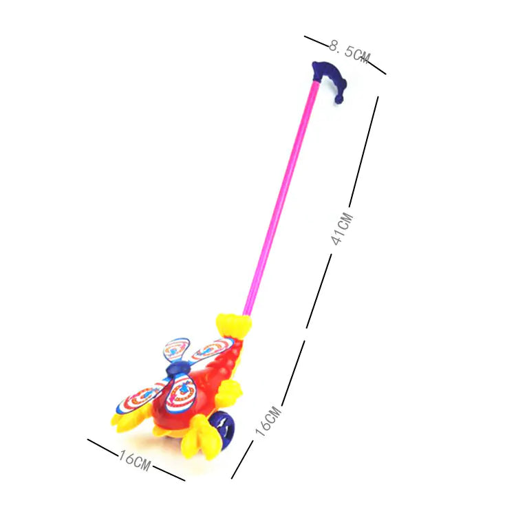 Baby Learning Walker Toy - Single Rod Push Plane