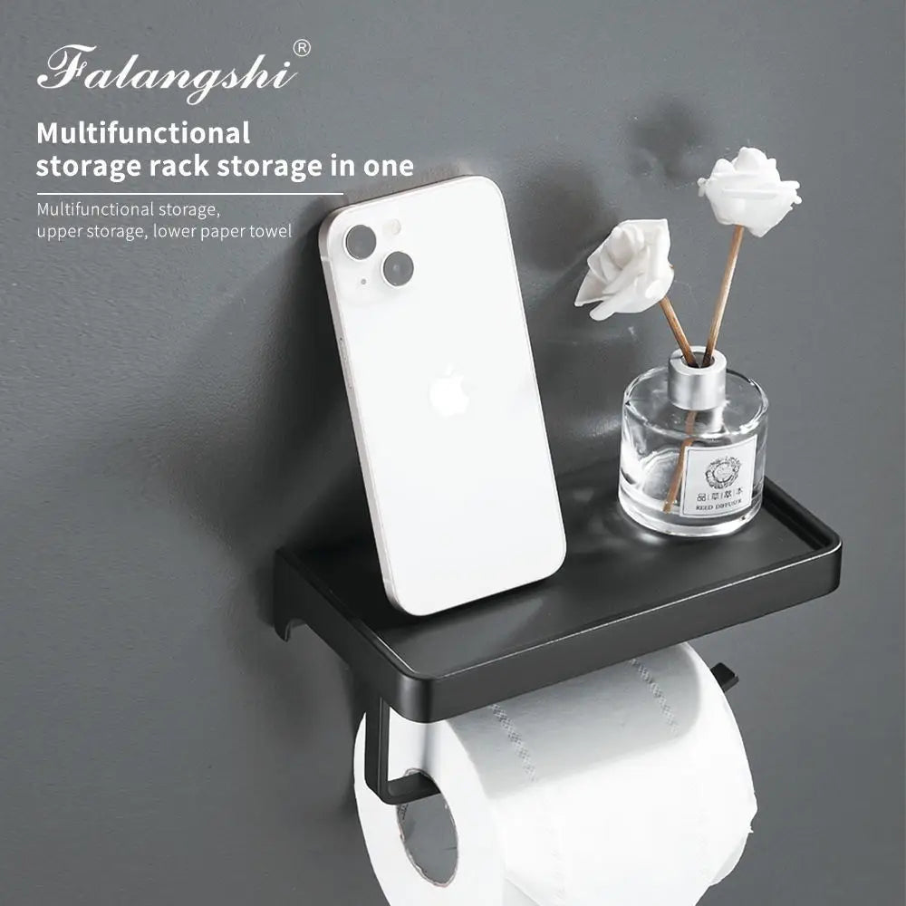 Aluminium Black Toilet Paper Holder