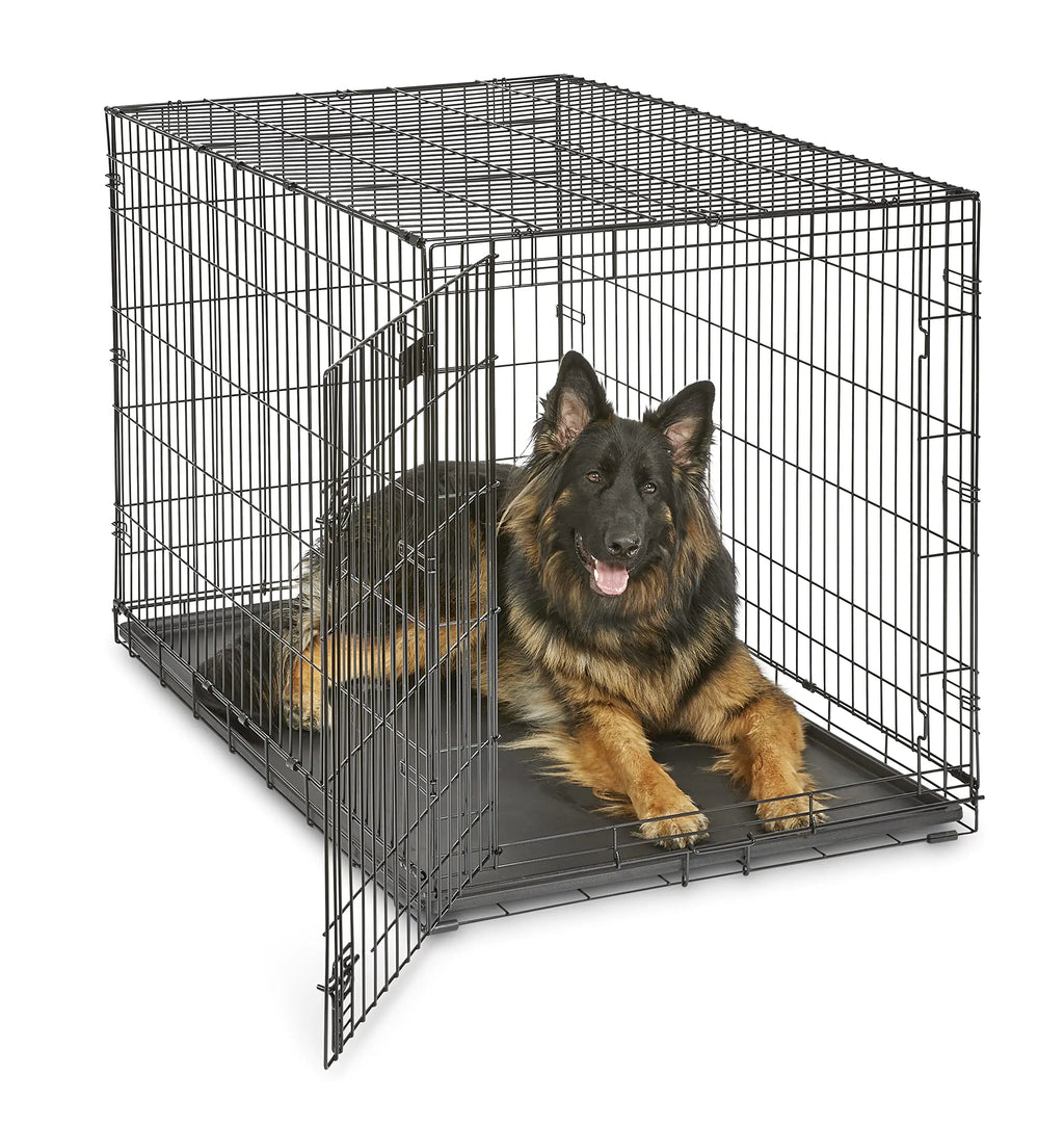 MidWest Homes for Pets Newly Enhanced Single Door iCrate Dog Crate Includes Leak-Proof Pan Floor Protecting Feet Divider Panel & New Patented Features