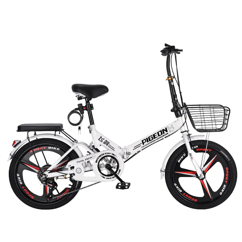 Portable 20-Inch Folding Bicycle with Shock Absorber