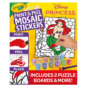 Crayola Paint & Peel Mosaic Stickers (20+ Pcs) Paint by Number for Kids Mosaic Arts & Crafts Kids Washable Paint Sticker Sheet
