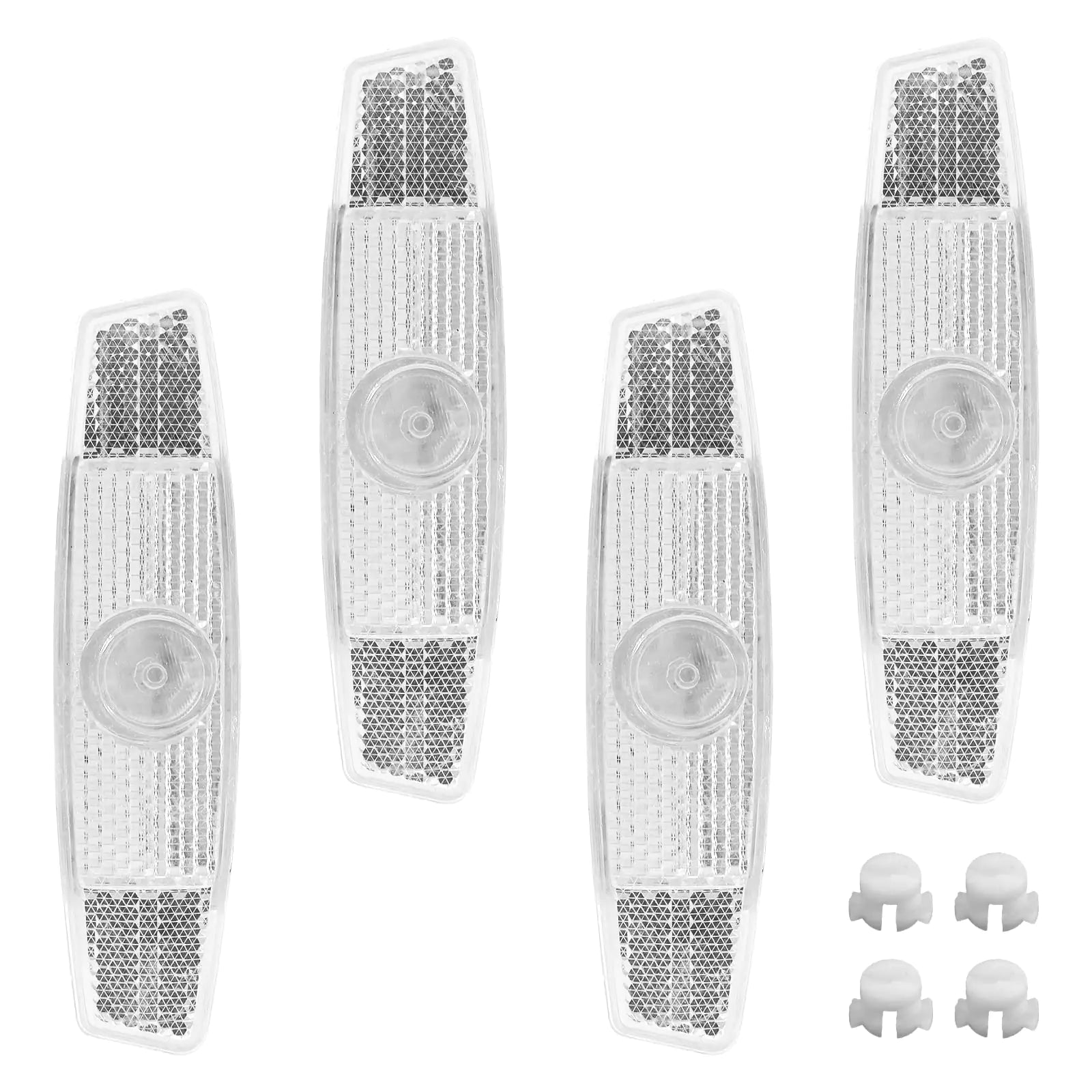 Coufce Bicycle Night Safety Warning Bicycle Reflectors Road Spoke Lights Bicycle Wheel Rim Reflective Bicycle Accessories(White)