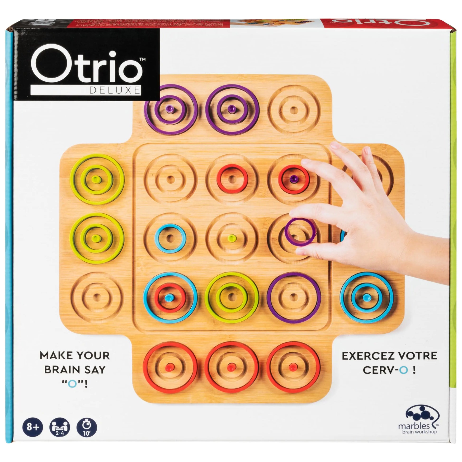 Spin Master Games Otrio Wood Strategy Game Fun Family Board Game STEM Game Interactive Puzzle Game Family Game Night Game for Ages 8+
