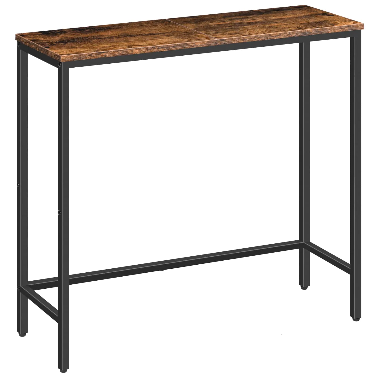 HOOBRO Narrow Console Table 29.5" Small Entryway Table Thin Sofa Table Side Table Display Table for Hallway Bedroom Living Room Foyer Rustic Brown and Black BF75XG01