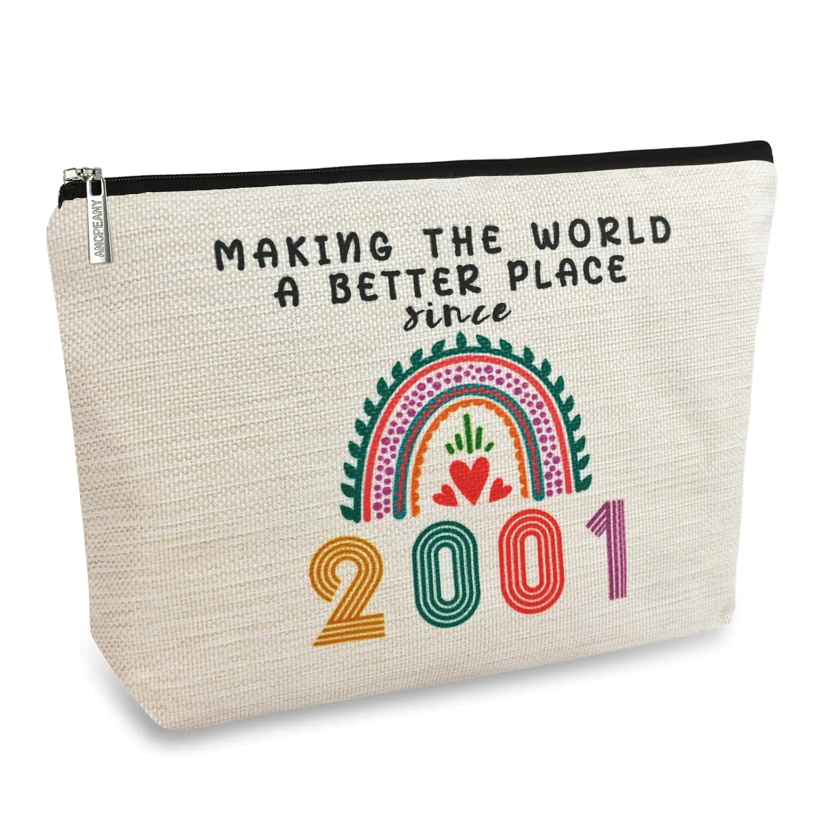 24th Birthday Gifts for Girls Makeup Bags 2001 Happy 24th Birthday Decorations for Teen Girls 24 Year Old Girl Birthday Gifts for Daughter Sister Granddaughter Cosmetic Travel Pouch Christmas
