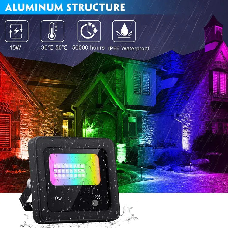 Color-Changing Outdoor LED Floodlight