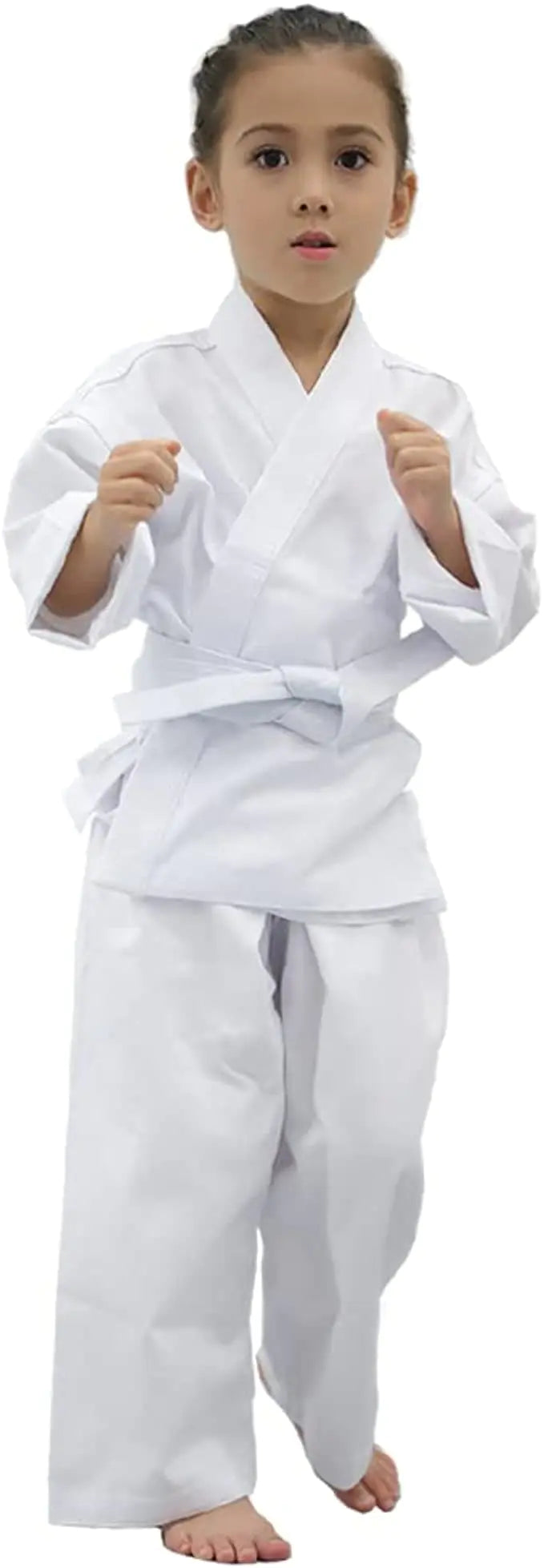 FLKKY Karate Uniform for Kids Adults Students with Belt Lightweight Student Karate Gi Sets Martial Arts Sports Karate suit-size6