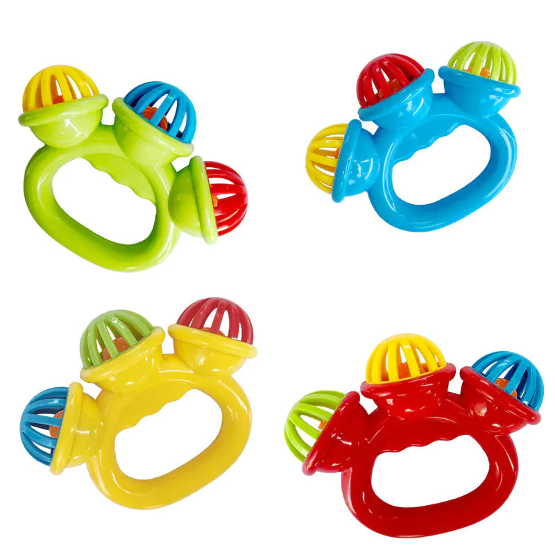 Soft Rubber Baby Grasp Ball Rattle - Sensory Toy
