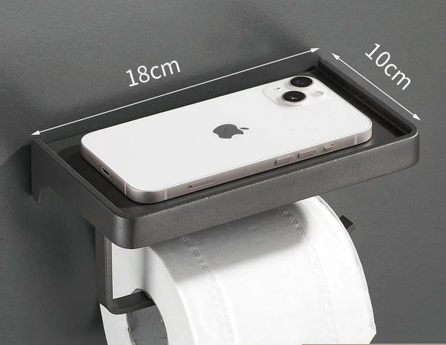 Aluminium Black Toilet Paper Holder