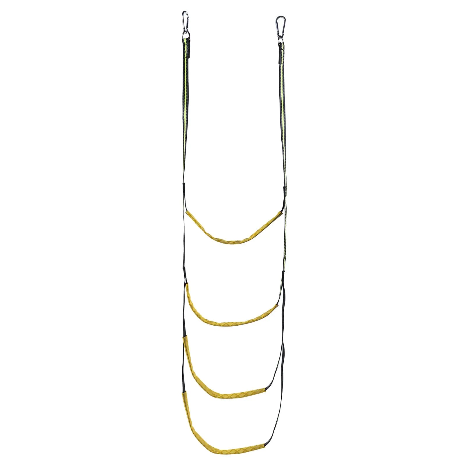 CHANGE MOORE Boat Rope Ladder Heavy Duty Climbing Rope Boat Trailer Ladder Removable Boat Ladder Rope Ladder for Inflatable Boat Outdoor Fishing Boat Inflatable Fishing Boat (Yellow 4 Step)