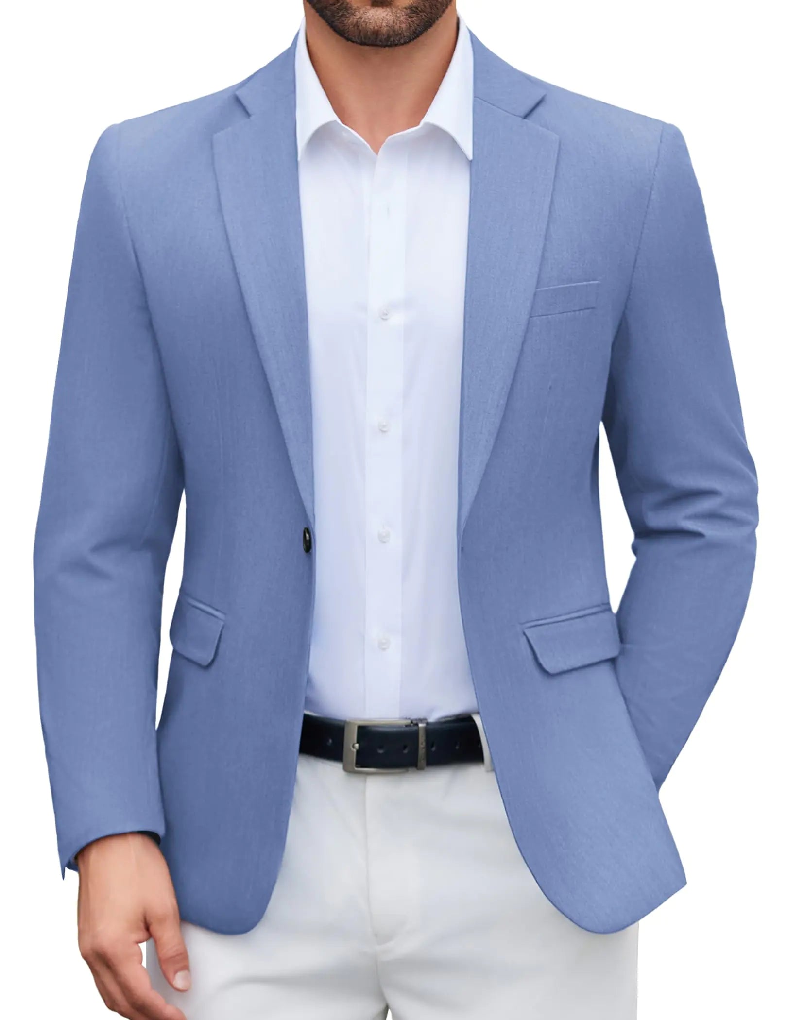 COOFANDY Men Suit Jackets Blazer Big and Tall Sportcoats Travel Daily Tuxedo Jacket Blue Medium