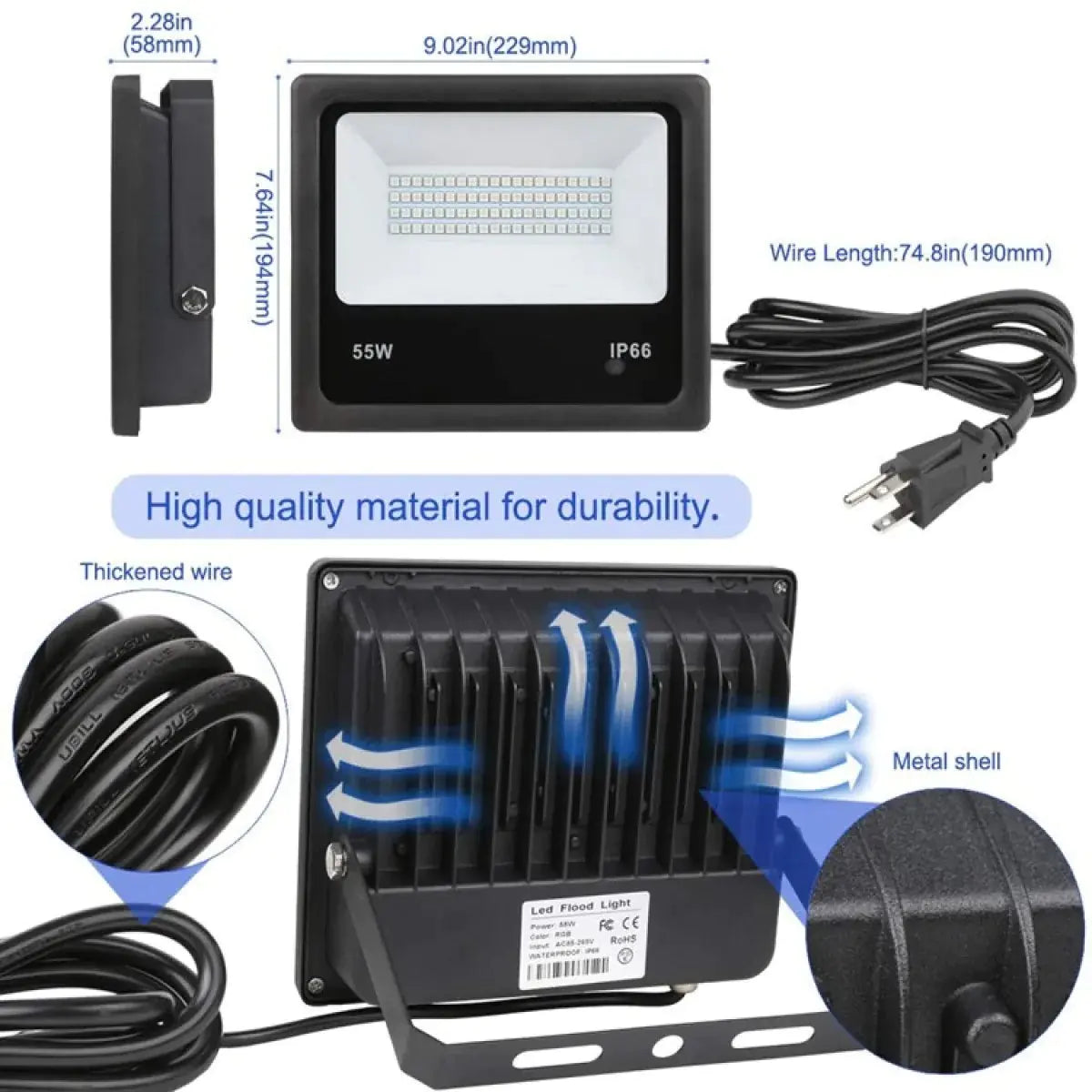 Color-Changing Outdoor LED Floodlight