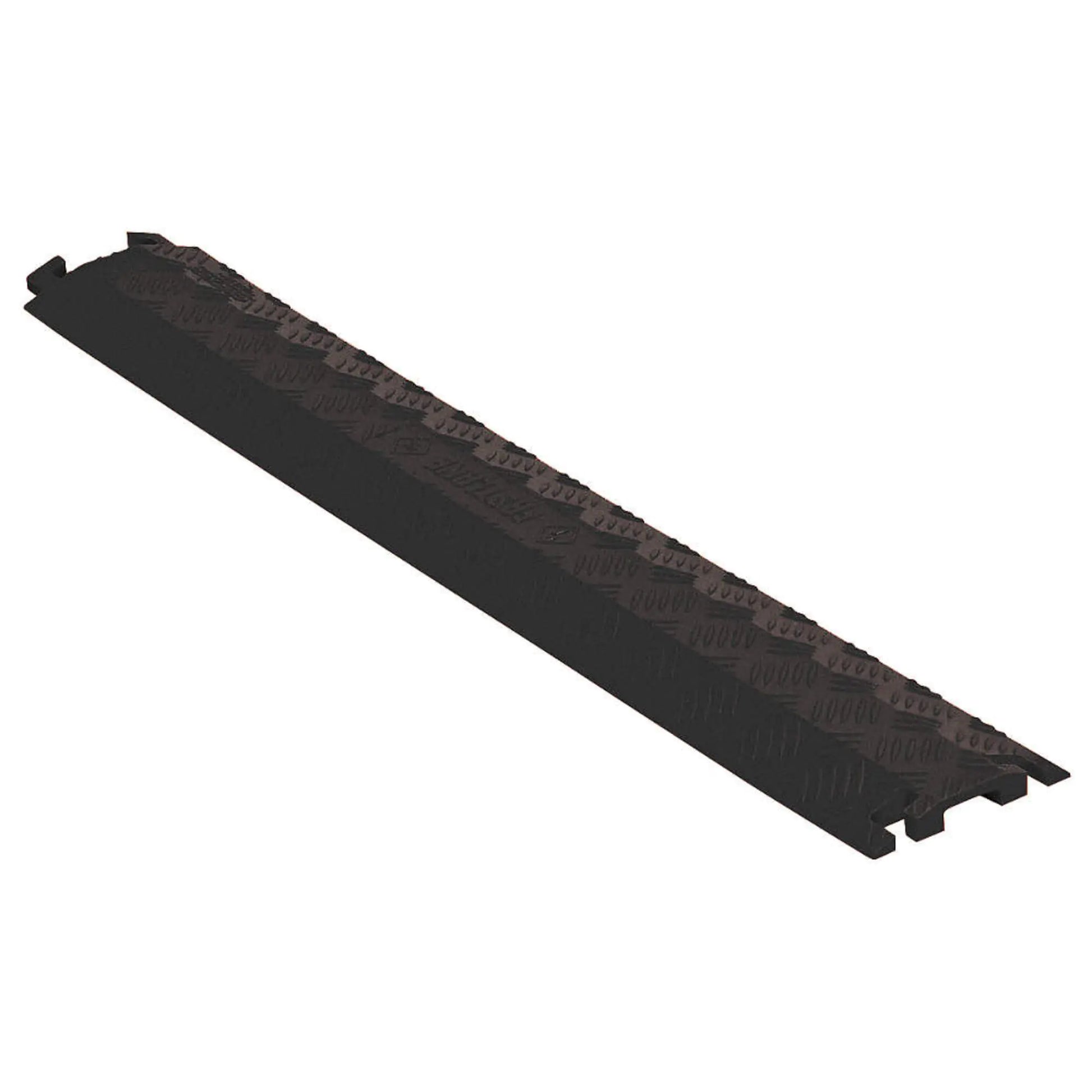 Checkers Industrial Safety Products Fastlane FL1X1.5-B Polyurethane 1 Channel Drop Over Cable Protector with L-Shaped Connectors Black 36" Length 5.25" Width 0.75" Height