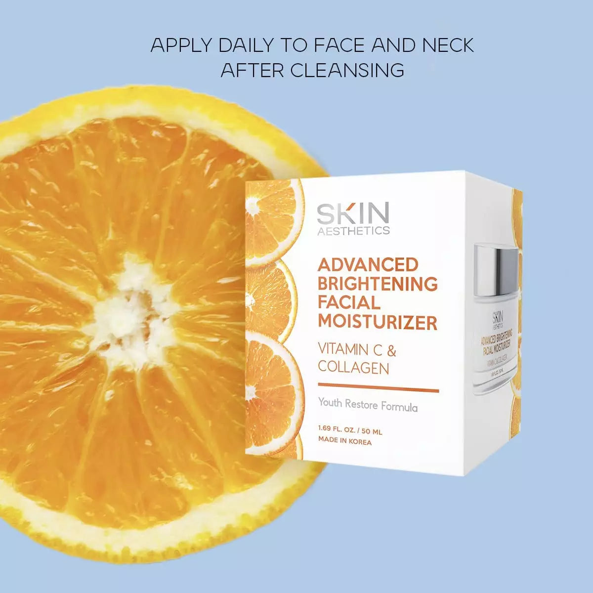Skin Aesthetics Vitamin C & Collagen Face Moisturizer - Anti-Aging Hydrating Fine Lines & Wrinkles Brightening - Dermatologist Tested Skincare - Clean Beauty Cruelty-Free - 1.69 oz