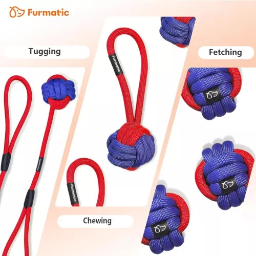 WIDJOQI Pet Ball Dog Toy Ball Toy Dog Ball with Rope pet Interactive Toy Rope Dog Ball Toy Throwing Toy Ball Small and Medium-Sized Dogs Tough Rope Durable Dog Ball TPR Rubber Ball (LTQ)
