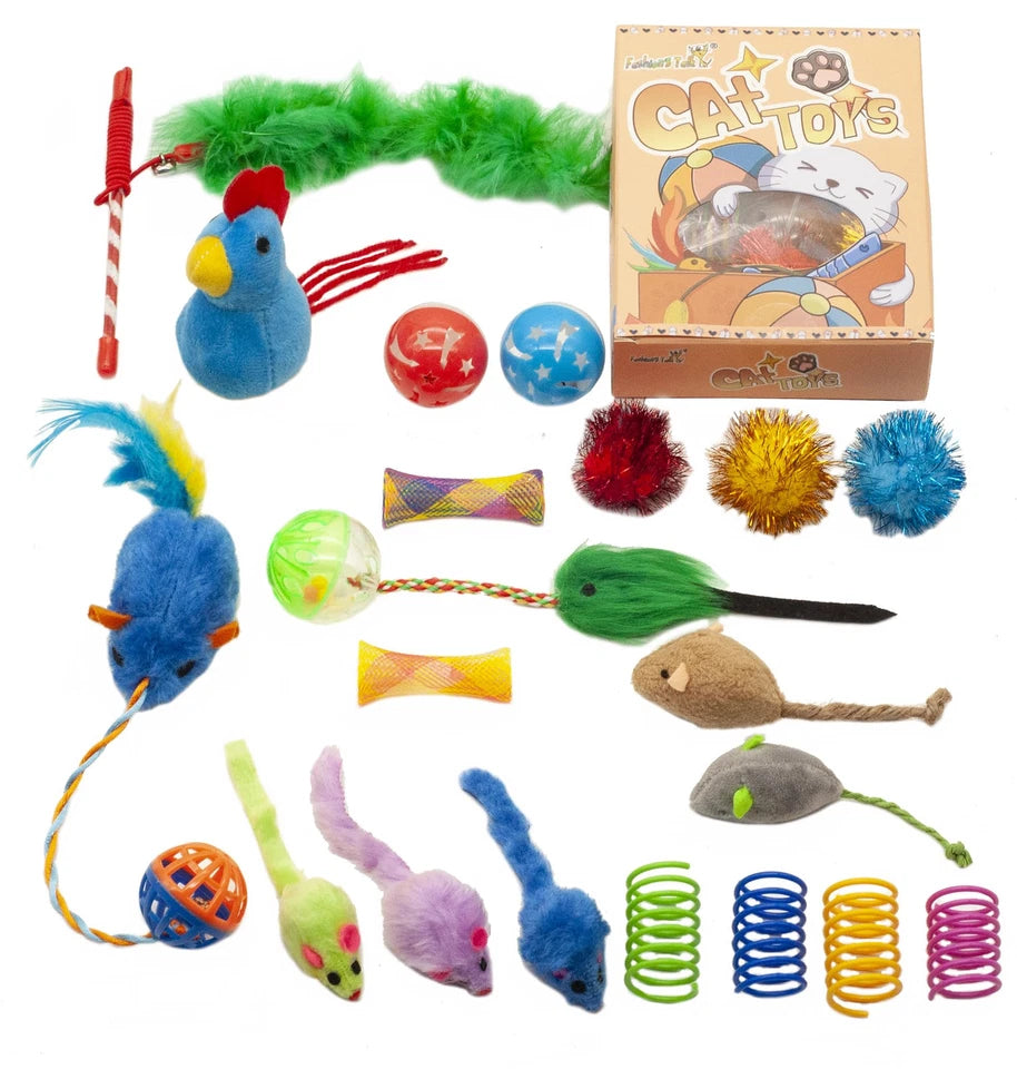 Fashions Talk Mouse Catnip Cat Toys Soft Plush Catnip Mice Assorted Style Catnip Cat Toys Variety Pack 32 Count