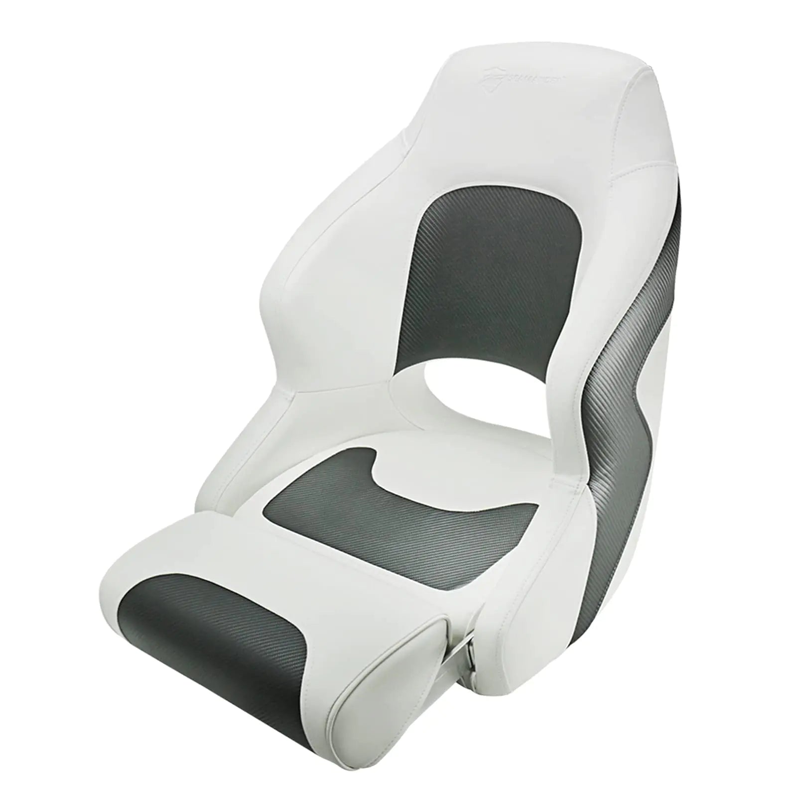 Seamander Captain Bucket Seat Boat SeatFilp Up Boat Seat (SC1-White/Charcoal)