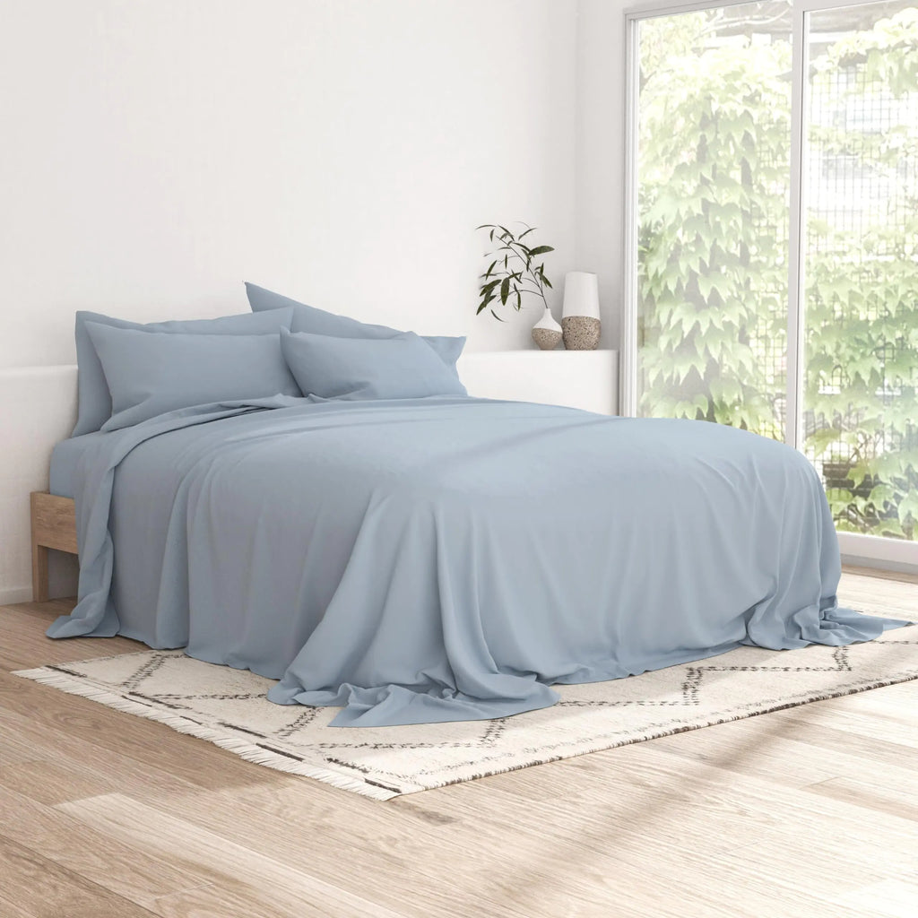 LINENS & HUTCH Sheet Set 6-Piece Microfiber Pastel Ultra Soft Bedding