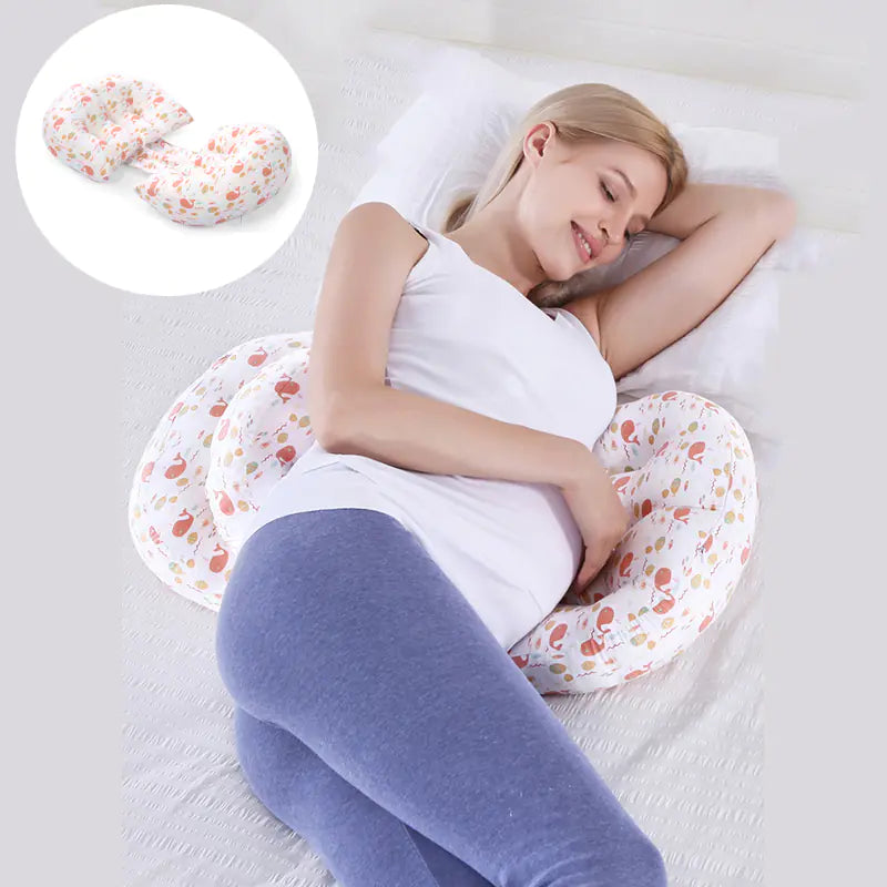 Cotton U-Shape Maternity Pillow for Pregnant Women