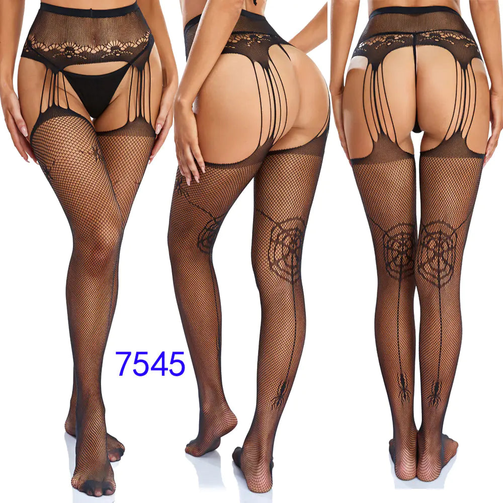 New Women's High Elasticity Open-Crotch Fishnet Stockings