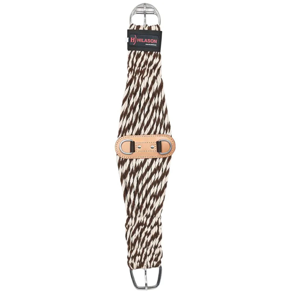 HILASON Tan & Brown 34 in Horse Western 27 Strand Double Weave Two-Tone Roper Cinch | Cinch | Girth Strap for Horses | Back Cinch for Western Saddle | Western Cinch | Saddle Cinch Strap | Back Cinch