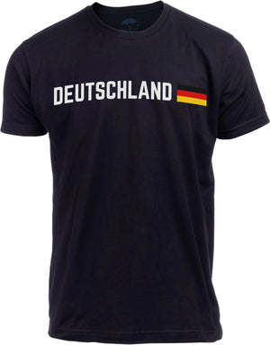 Ann Arbor T-shirt Co. Germany - Deutschland Tee Shirt | German Pride Deutschlands Deutsches Hemd T-Shirt for Men Women - (AdultM) Black