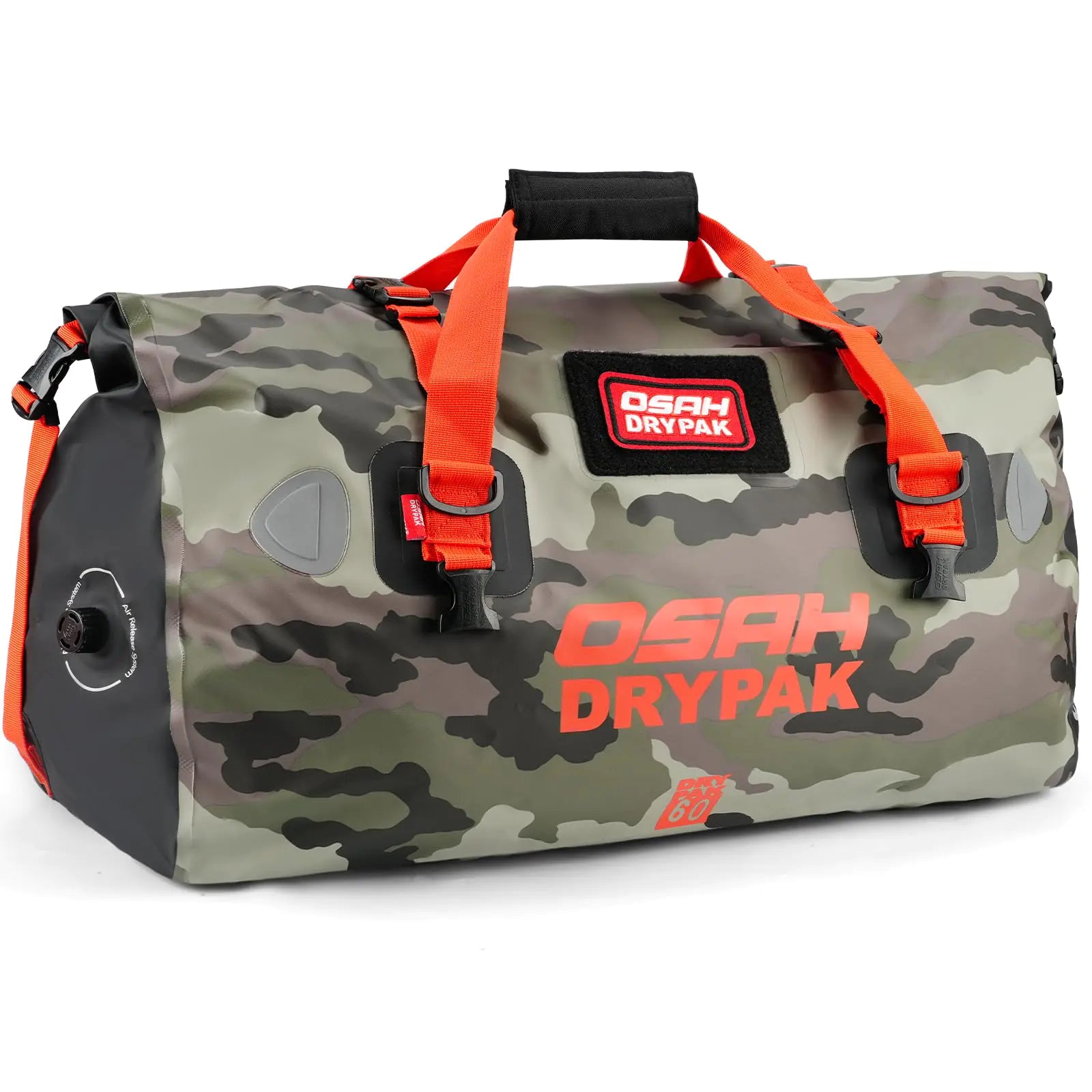 Waterproof Duffel Bag - Motorcycle Dry Bag Tail Bag with Large Storage Space Waterproof Luggage Duffle Bags with Outer Mesh Zipper Pocket for Camping Kayaking Fishing & Traveling
