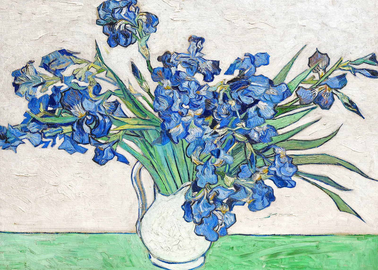 1000 Piece Puzzle for Adults Vase with Irises Puzzles for Adults 1000 Pieces Vincent Van Gogh Jigsaw Puzzles 1000 Pieces Artwork Puzzle 1000 Pieces Van Gogh Oil Painting 1000 Piece Puzzle 1000 Puzzle
