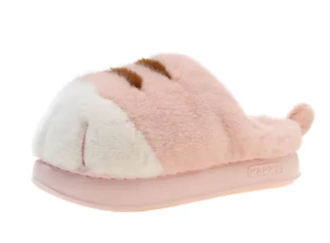 3D Cat Paw Plush Slippers for Autumn and Winter (One Pair)