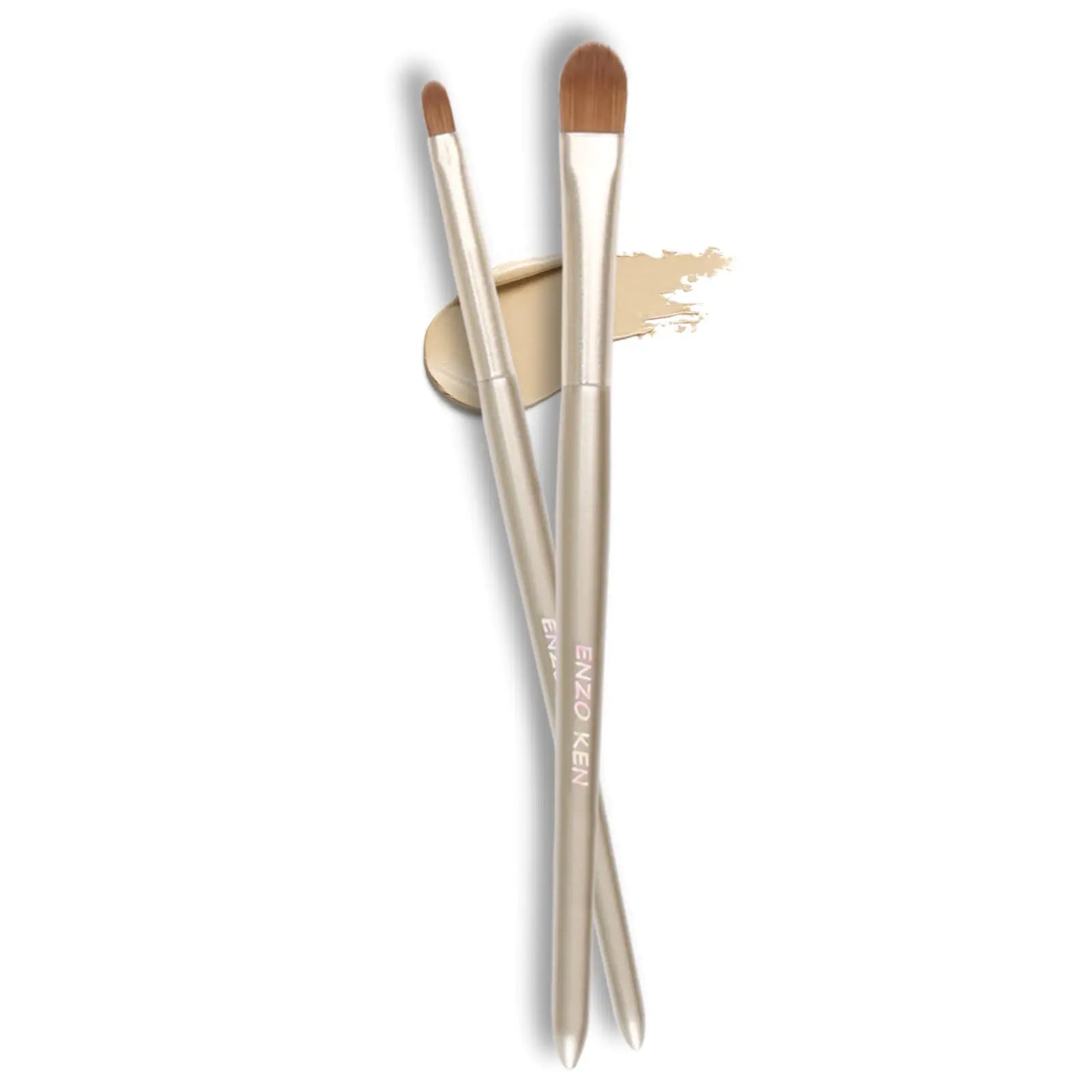 Flat Concealer Brush Under Eye & Lip Brush Set by ENZO KEN Small Concealer Brush Lipstick Brush Small Makeup Brush Small Flat Makeup Brush Under Eye Concealer Brush Mini Concealer Brush. E201MS