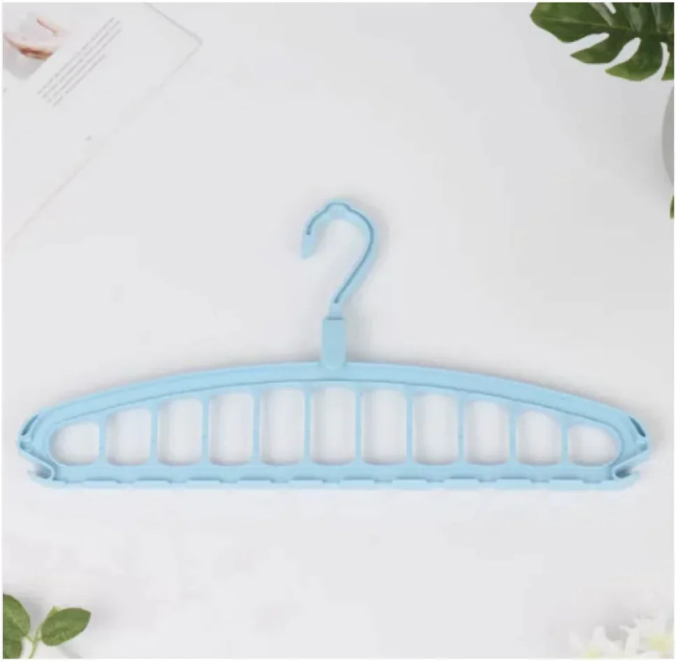 Foldable 9-Hole Clothes Rack