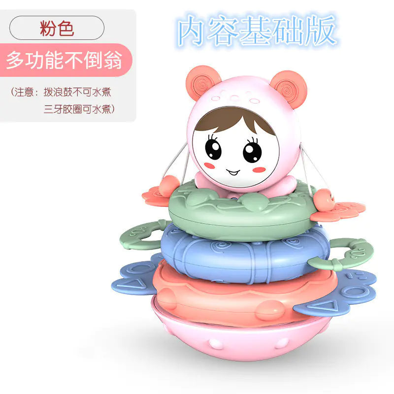 Soft Rubber Baby Grasp Ball Rattle - Sensory Toy