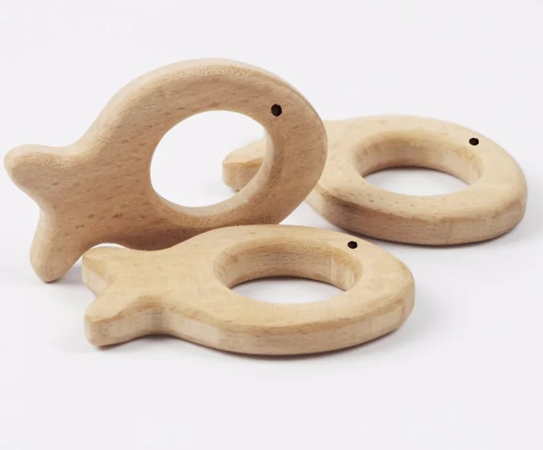 Beech Wood Baby Teething Stick and Chew Toy
