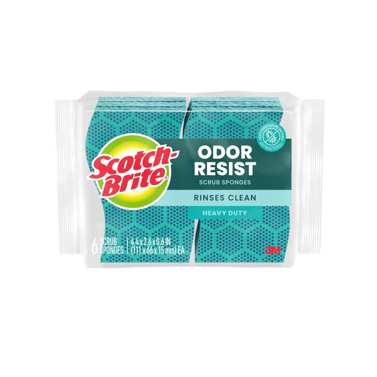 Scotch-Brite Scrub Dots Heavy-duty Scrub Sponge - 2.5" Height x 6.2" Width x 4.7" Depth - 6 Pack