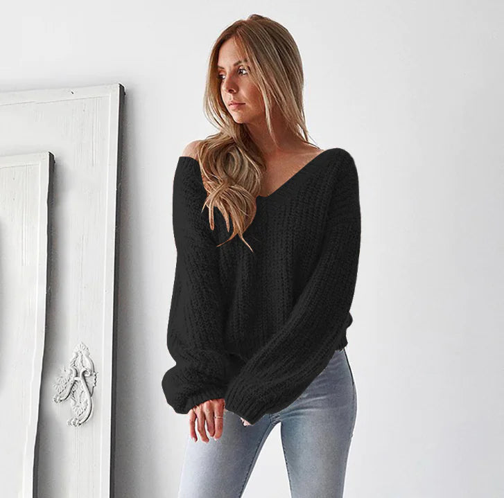 Loose Back Sweater Top